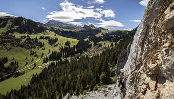 Routeninfos und Topos zum Klettergebiet «Buufal» findest du im Kletterführer «Schweiz extrem West Band 1» von edition filidor.